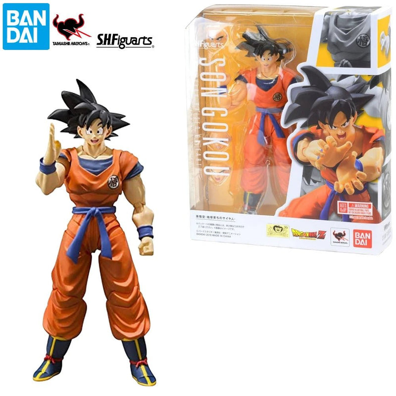 BANDAI S.H.Figuarts Shf Dragon Ball Z Son Goku Raised on Earth Action Figure Collectible Toy Gift - SHAKLABS STORE