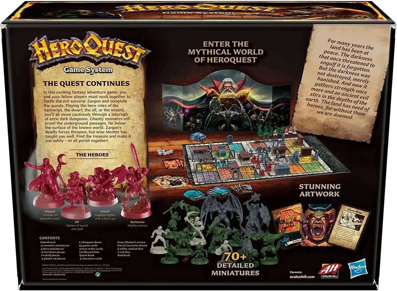 board game，Gaming Avalon Hill HeroQuest Game System Tabletop board game - SHAKLABS STORE