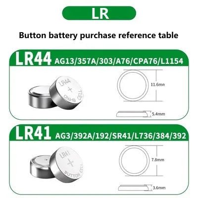 Bulk Pack AG13/LR44 Button Batteries (1.55V, Zn/MnO2) - SHAKLABS STORE