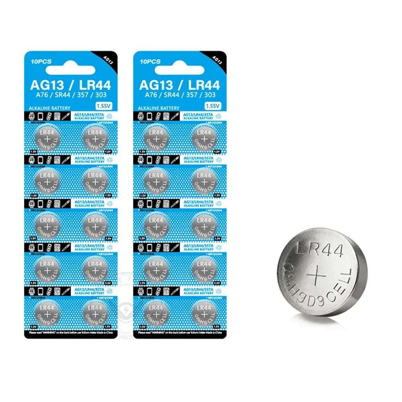 Bulk Pack AG13/LR44 Button Batteries (1.55V, Zn/MnO2) - SHAKLABS STORE