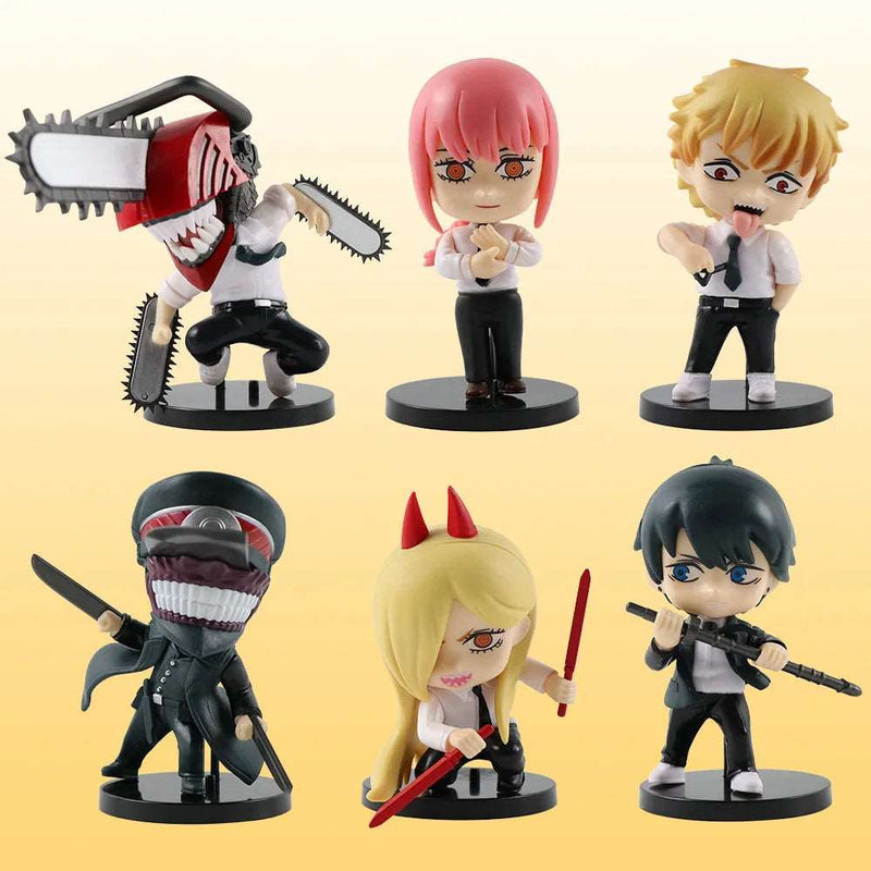 Chainsaw Man Mini Figures 6pcs Set - Denji & Friends PVC - SHAKLABS STORE