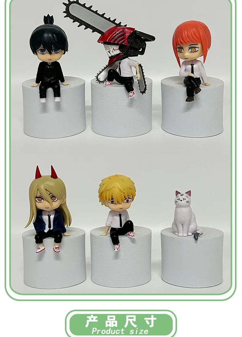 Chainsaw Man Mini Figures 6pcs Set - Denji & Friends PVC - SHAKLABS STORE