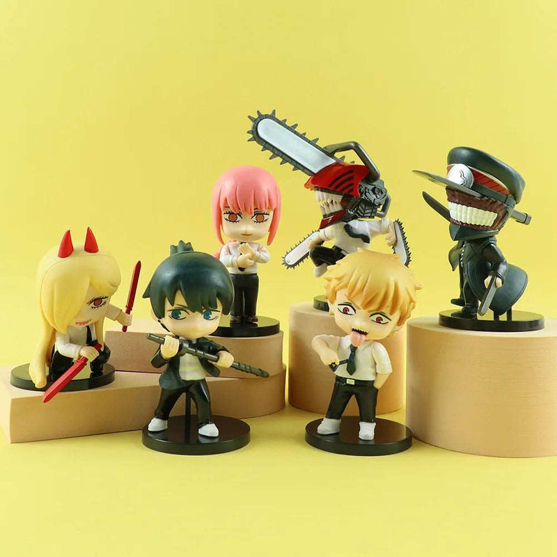 Chainsaw Man Mini Figures 6pcs Set - Denji & Friends PVC - SHAKLABS STORE