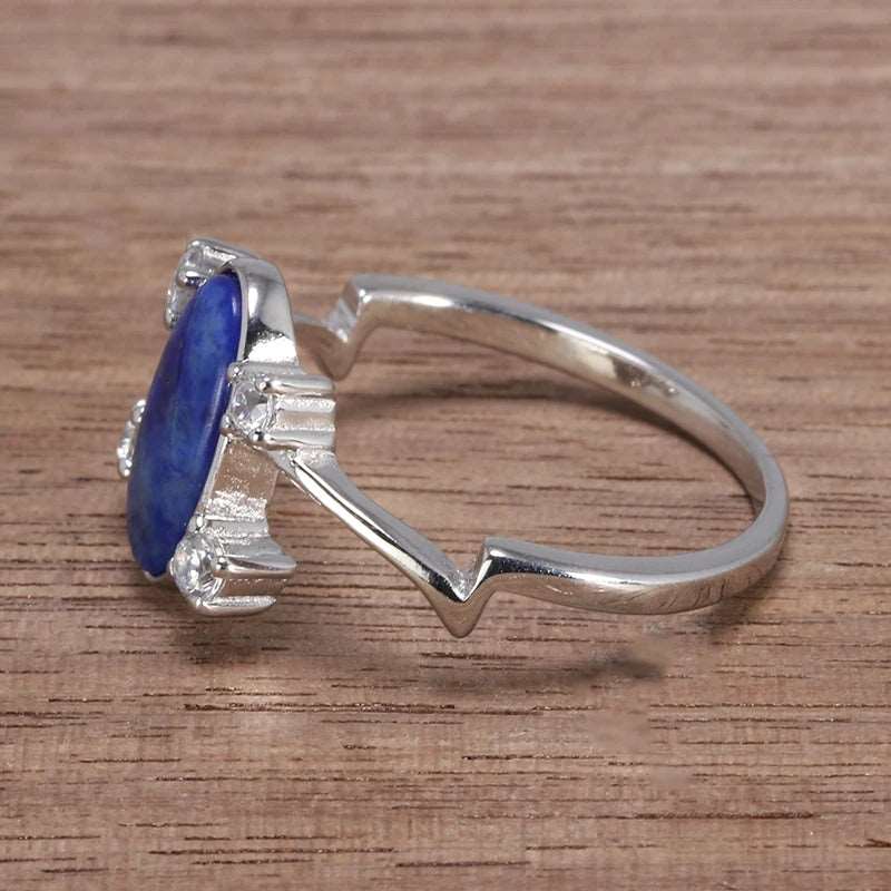 Channel Your Inner Elena Gilbert with Exquisite Vampire Diaries Lapis Ring - SHAKLABS STORE