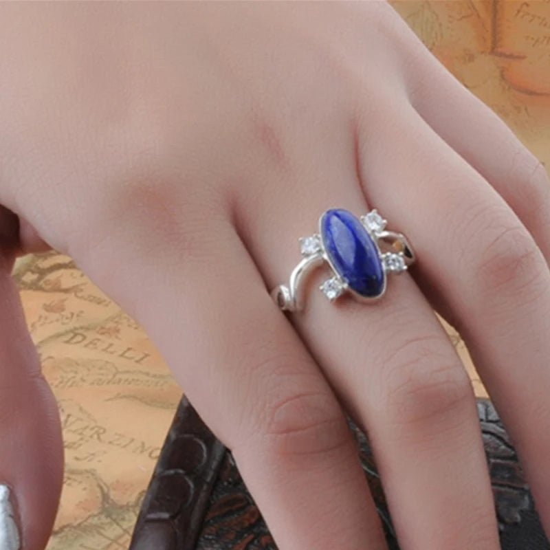 Channel Your Inner Elena Gilbert with Exquisite Vampire Diaries Lapis Ring - SHAKLABS STORE