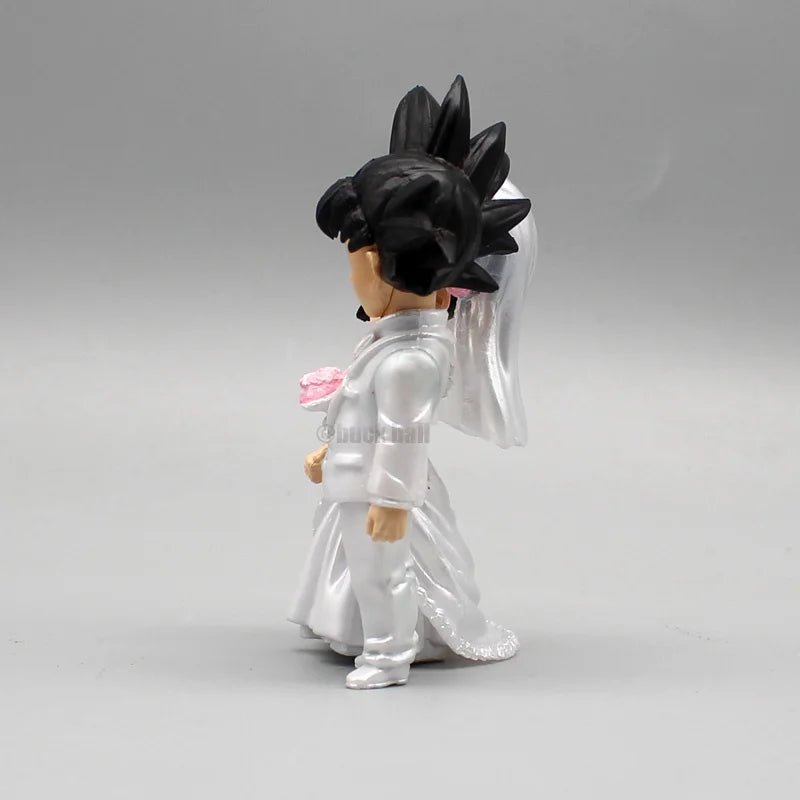 Dragon Ball Anime Figure Son Goku Figures Lg Wedding Goku Chichi Mariage Figurine 9cm Scene Statue Q - Version Pvc Model Doll Toys - SHAKLABS STORE