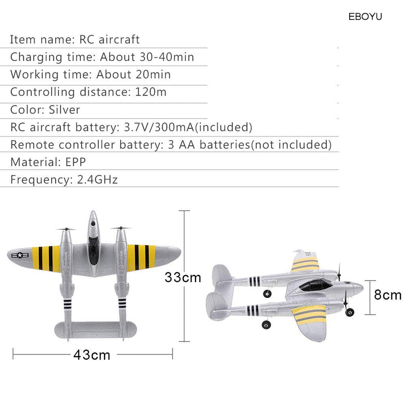 EBOYU FX - 816 P - 38 RC Airplane: The Perfect Gift for Any Plane Enthusiast - SHAKLABS STORE