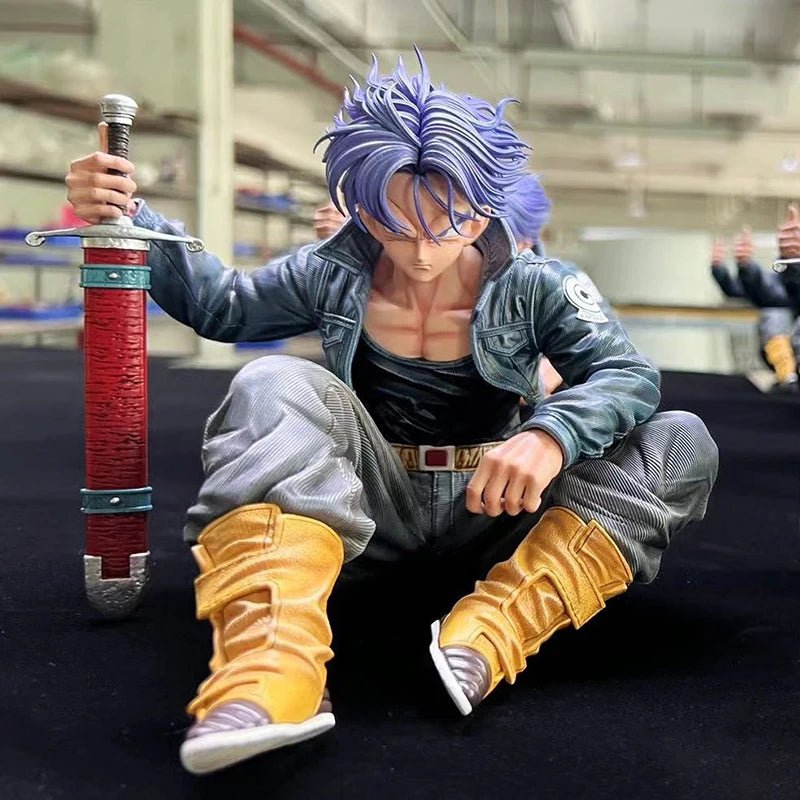 GK Dragon Ball Trunks Action Figure Statue 16cm PVC Ornaments Anime Super Saiyan Sitting Position Torankusu Figurine Model Toys - SHAKLABS STORE