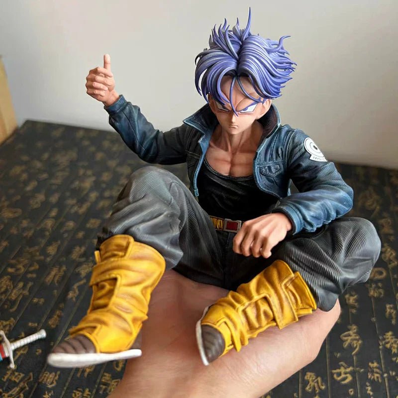 GK Dragon Ball Trunks Action Figure Statue 16cm PVC Ornaments Anime Super Saiyan Sitting Position Torankusu Figurine Model Toys - SHAKLABS STORE