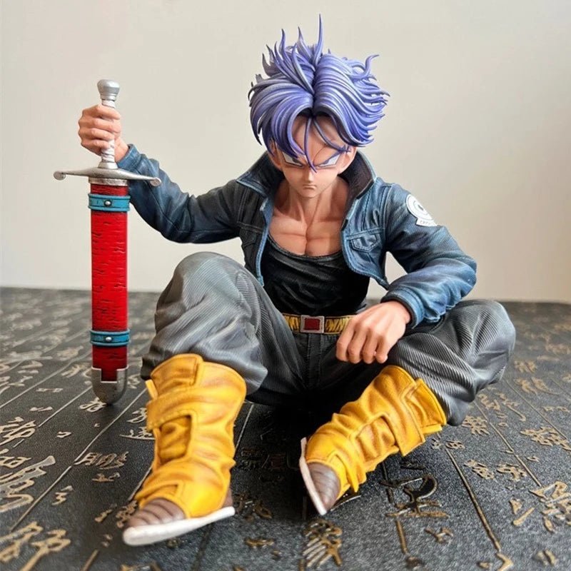 GK Dragon Ball Trunks Action Figure Statue 16cm PVC Ornaments Anime Super Saiyan Sitting Position Torankusu Figurine Model Toys - SHAKLABS STORE