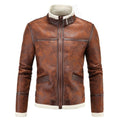 High Quality Fur Strip Sewed Together Resident Evil Leon's Leather Jackets - SHAKLABS STORE