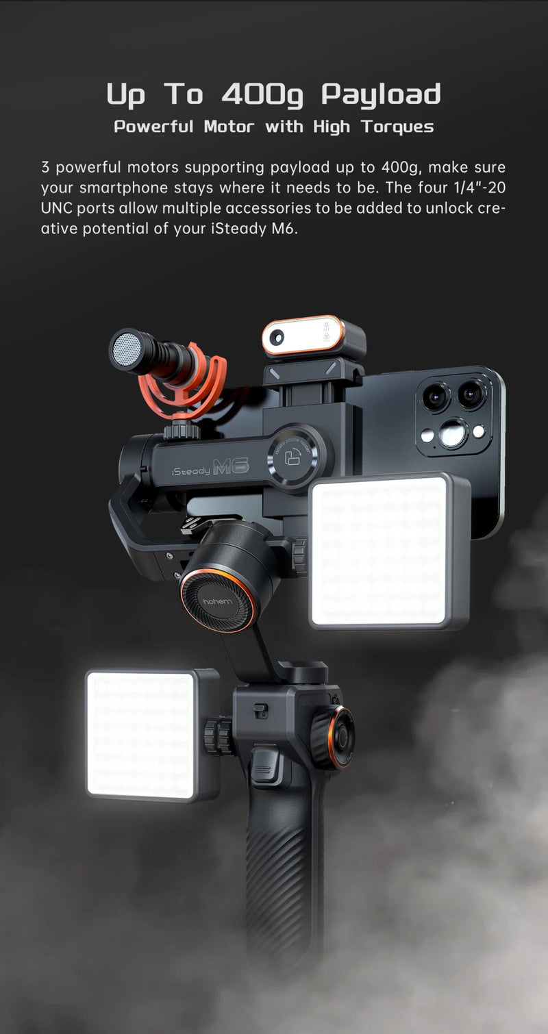 Hohem iSteady M6 iSteady X2: The Smartphone Gimbal That Takes Your Shots to the Next Level - SHAKLABS STORE