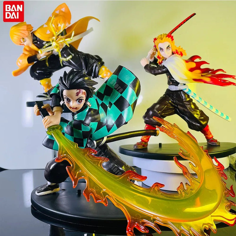 Hot Demon Slayer Anime Figure Tanjirou Agatsuma Zenitsu Kyoujurou Anime Model Action Figure PVC collection Toy for Kids Gift - SHAKLABS STORE