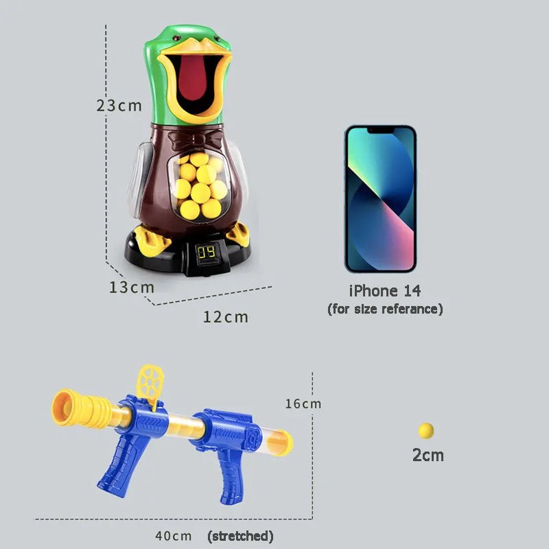 Hungry Shooting Duck Toys 98K Pistol Air - Powered Gun Soft Bullet Ball Scoring Battle Games With Light Can Walk Gun Kids Gifts - SHAKLABS STORE