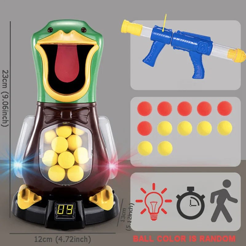 Hungry Shooting Duck Toys 98K Pistol Air - Powered Gun Soft Bullet Ball Scoring Battle Games With Light Can Walk Gun Kids Gifts - SHAKLABS STORE