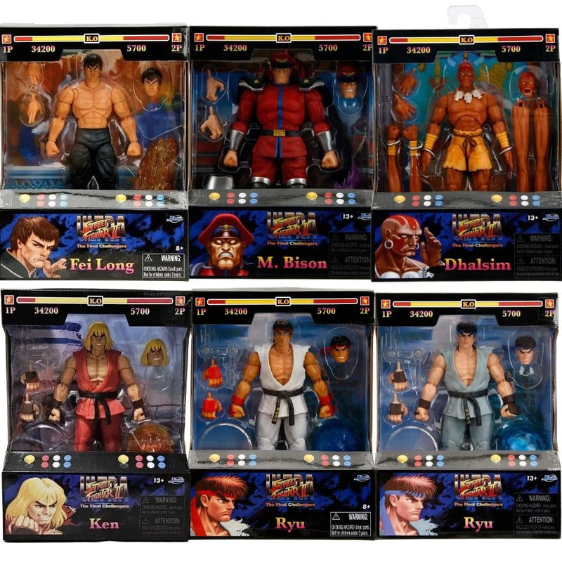 In Stock Jada Toys Ultra Street Fighter II M.Bison Dhalsim RYU Chun Li Fei Long Ken 6" Inch Action Figure Collectible Toy Gift - SHAKLABS STORE