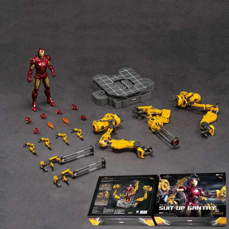 Iron Man Action Figure with Suit - Up Gantry LED Light | Highly Detailed and Articulated Action Figure - SHAKLABS STORE