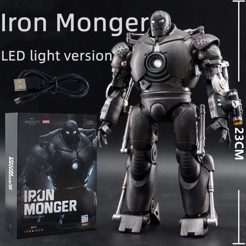 Iron Man Action Figure with Suit - Up Gantry LED Light | Highly Detailed and Articulated Action Figure - SHAKLABS STORE