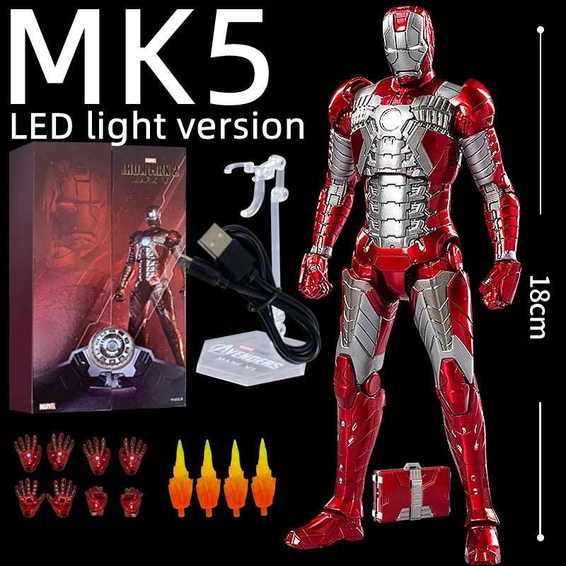 Iron Man Action Figure with Suit - Up Gantry LED Light | Highly Detailed and Articulated Action Figure - SHAKLABS STORE