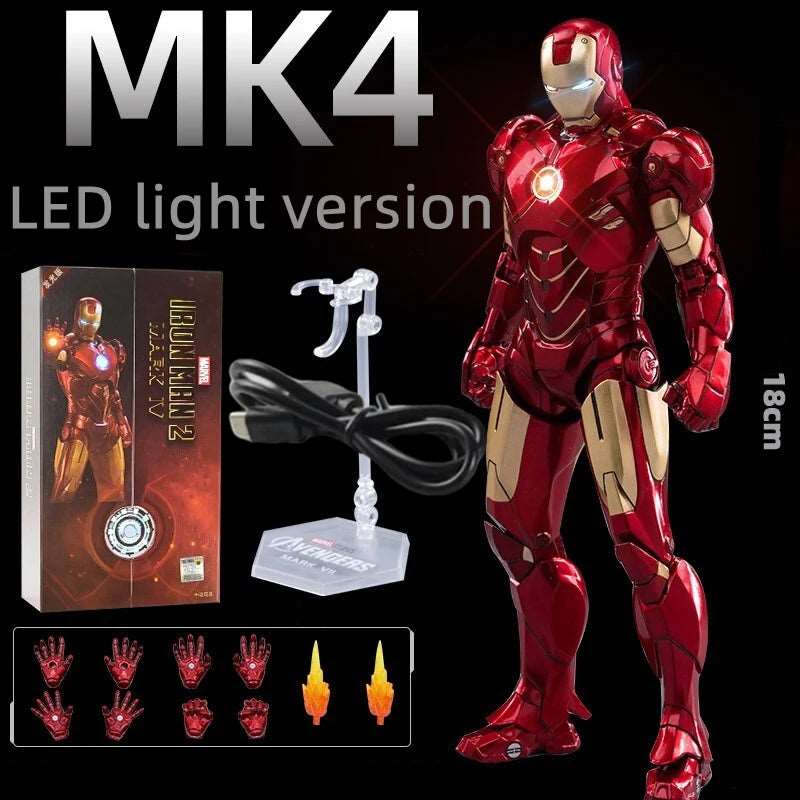 Iron Man Action Figure with Suit - Up Gantry LED Light | Highly Detailed and Articulated Action Figure - SHAKLABS STORE