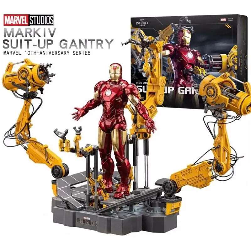 Iron Man Action Figure with Suit - Up Gantry LED Light | Highly Detailed and Articulated Action Figure - SHAKLABS STORE