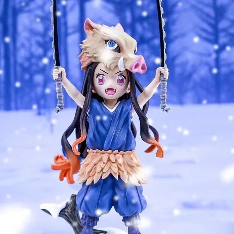 Kamado Nezuko with Inosuke Mask Action Figure - SHAKLABS STORE