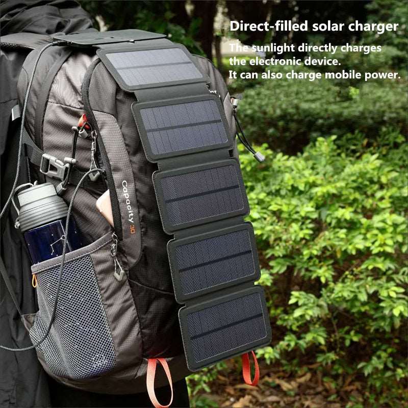 KERNUAP Sun Folding 10W Solar Cells Charger 5V 2.1A USB Output Devices Portable Solar Panels for Smartphones - SHAKLABS STORE