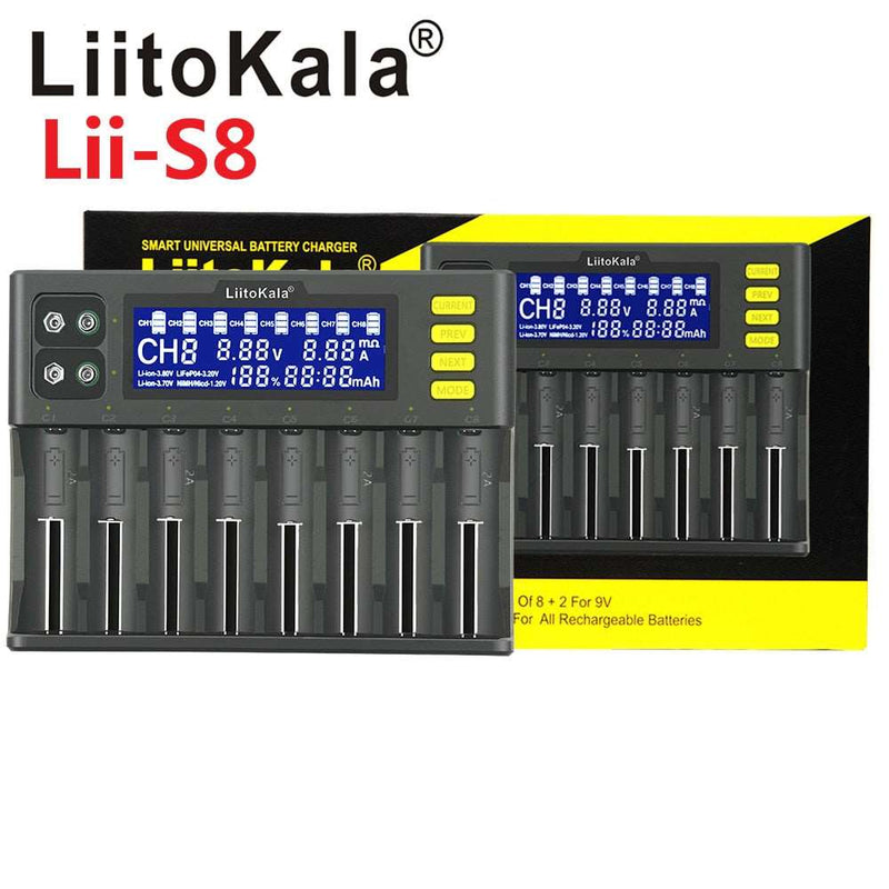 LiitoKala Lii - PL2 Battery Charger: Intelligent 4 - Slot Charger for 18650, 26650, 21700, AA, AAA Batteries - SHAKLABS STORE