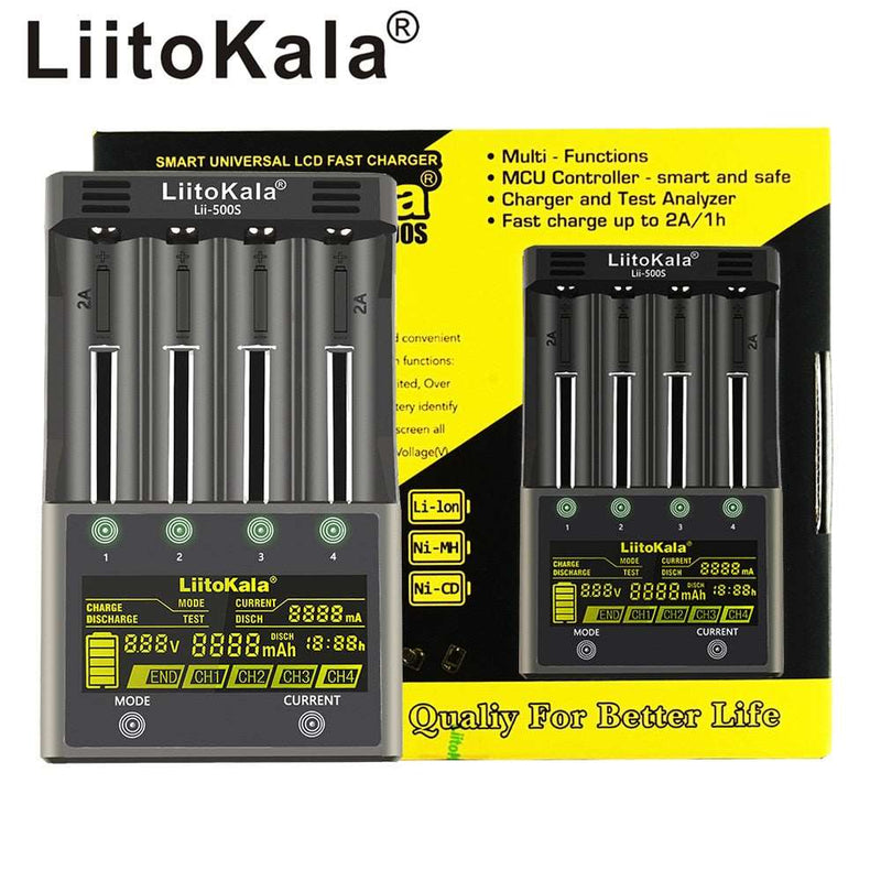 LiitoKala Lii - PL2 Battery Charger: Intelligent 4 - Slot Charger for 18650, 26650, 21700, AA, AAA Batteries - SHAKLABS STORE