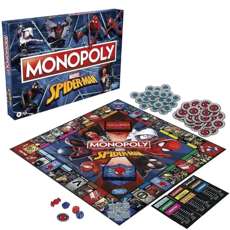 Marverl Spiderman Monopoly Board Game Favorite Of Kids Real Estate Tycoon Series Children Toys Christmas Birthday Gift For Kids - SHAKLABS STORE