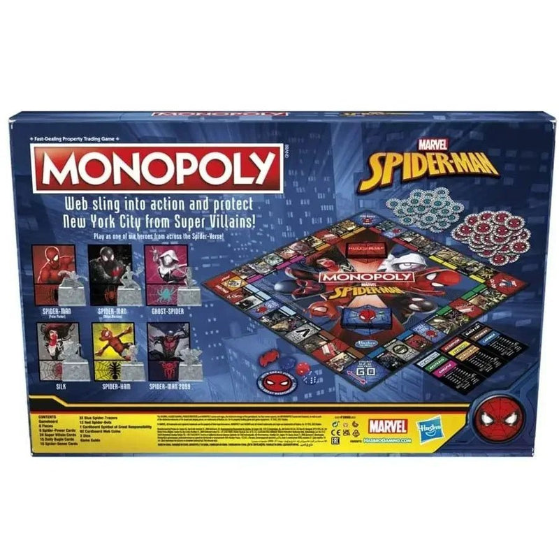 Marverl Spiderman Monopoly Board Game Favorite Of Kids Real Estate Tycoon Series Children Toys Christmas Birthday Gift For Kids - SHAKLABS STORE