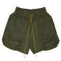 Men's Washed Military Green Work Shorts - SHAKLABS STORE