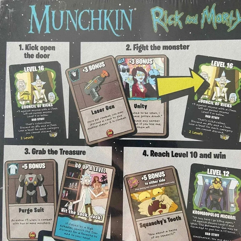 MUNCHKIN Rick And Morty Adult Swim Officially Licensed Card Board Game - SHAKLABS STORE